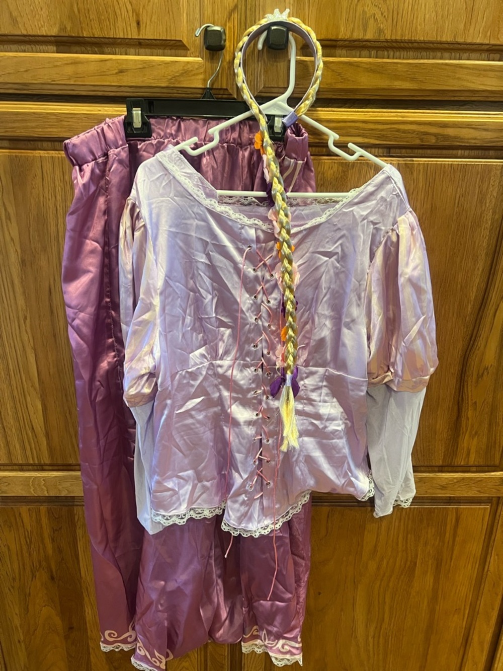 Disney Rapunzel Lavender Satin Peasant Top and skirt Costume Set